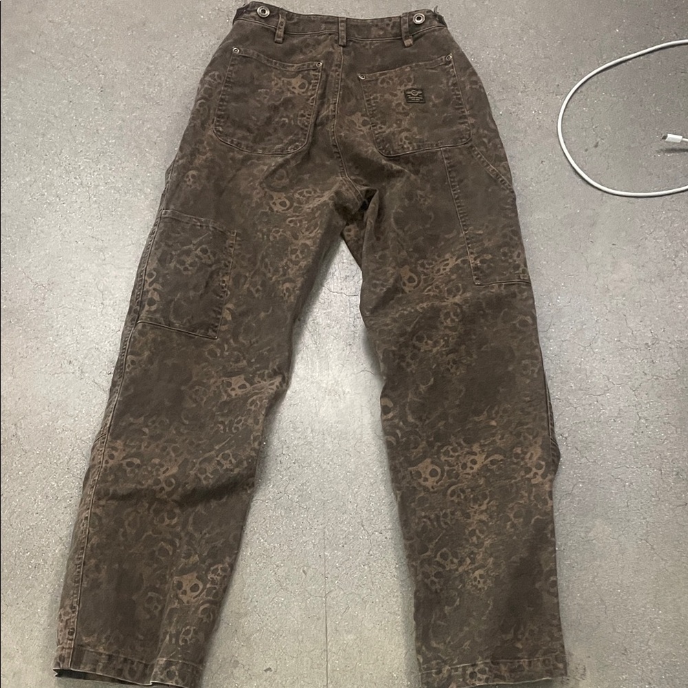 High-Rise Brown Patterned Women's Jeans - Picture 3 of 3